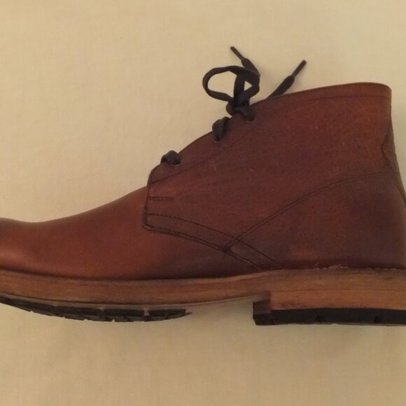 Frye Chukka Boots Mens 7.5 D Brown Leather Laced Bowery 1.25\